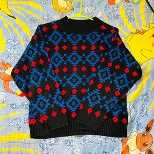 Vintage Funky Geometric Sweater